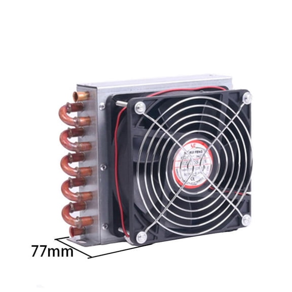 Small shell condenser radiator refrigerator freezer air-cooled water-cooled aluminum fin and copper tube heat exchanger with fan