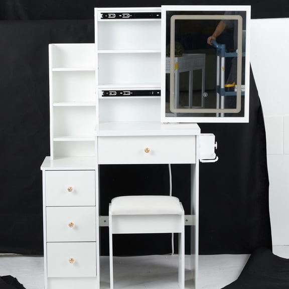 Small - sized AC+USB vanity table / Perfect for small spaces, easy device charging