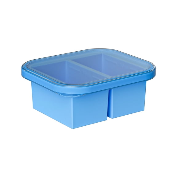 Small square 2-grid soup box, household lunch box, frozen crisper, anti-odor picnic box, ice box, food storage container