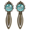 thumbnail image 1 of Small teeth Copper-Colored Lace Book Markers - Set of 2 Stainless Steel Bookmarks for Readers and Book Lovers, 1 of 5