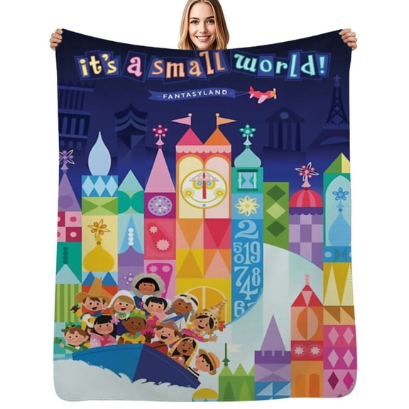Small world Fantasyland Flannel Blanket Warm Soft Bedding Throws Winter Camping Chair Sofa Bed