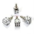thumbnail image 1 of SmallAutoParts Chrome Dice License Plate Frame Fasteners Bolts, Set Of 4, 1 of 1