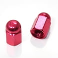thumbnail image 1 of SmallAutoParts Red Hex Dome Wheel Tire Pressure Air Stem Valve Caps - Pack 2, 1 of 1