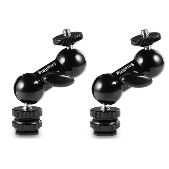 SmallRig 2 Pack Multi-Function Double End BallHead with Cold Shoe Mount and 1/4" Thumb Screw