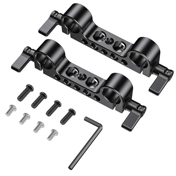 SmallRig 2PCS Lightweight 15mm Railblock with 1/4"-20 Thread for DSLR Camera Rig