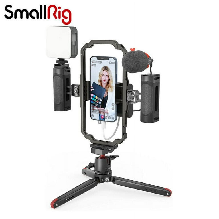 Digipower Phone Video Stabilizer Rig Kit with Microphone, Light