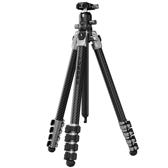 SmallRig 5-Section Carbon Fiber Portable Photo Tripod with Ball Head, Black