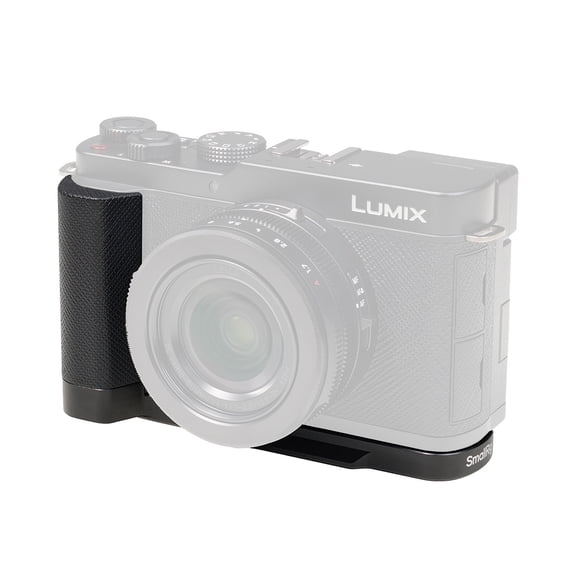 SmallRig L-Shaped Mount Plate with Silicone Handle for Panasonic LUMIX L10 Camera, Black