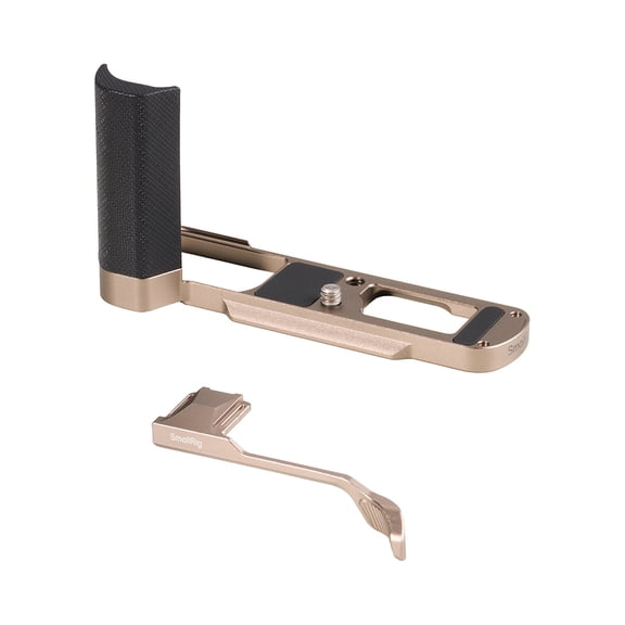 SmallRig L-Shaped Mount Plate with Silicone Handle for Panasonic LUMIX L10 Camera, Titanium