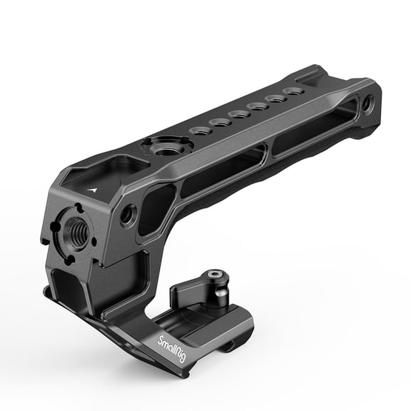 SmallRig Lightweight NATO Top Handle - Quick Release NATO Grip for DSLR Camera Cage - Universal Top Handle with 5 Cold Shoe Adapters and NATO Clamp (Lite) - 3766