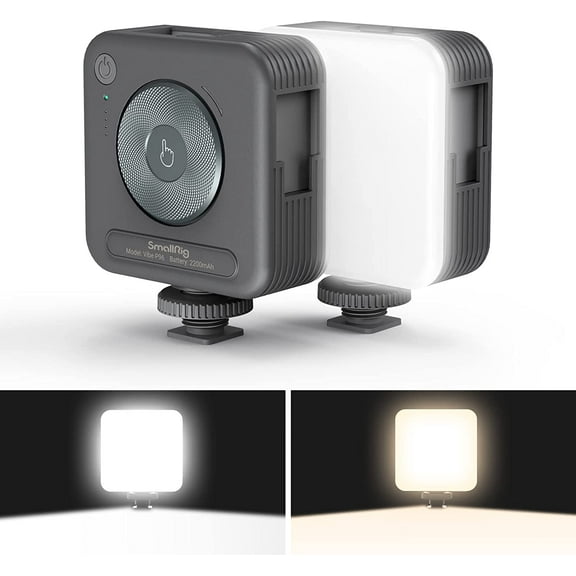 SmallRig P96 LED Video Light, Portable Camera Lights, 96 LED Beads for Photography Video Lighting, Rechargeable 2200mAh CRI 95+ 2700-6500K w 3 Cold Shoe 3286B