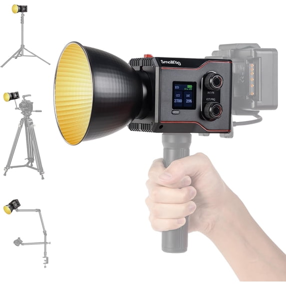 SmallRig RC 60B COB Video Light with Built-in 3400mAh Battery & Type-C PD Fast Charging, Handheld Bicolor LED Video Light for Shooting on the Move, Continuous Output Light RC 60B Lite Edition - 4518