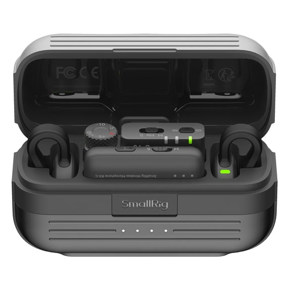 SmallRig S 70 Wireless Microphone System with Charging Case, Black