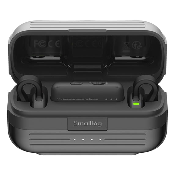 SmallRig S70-C2 Wireless Microphone System with Charging Case, Black