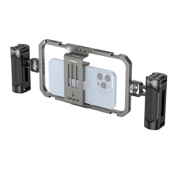 SmallRig Universal Phone Cage, Smartphone Video Rig Kit with Handles, Handheld Filmmaking Vlogging Case Stabilizer for Videomaker, for iPhone for Samsung for Pixel and Other Android Phones - 4121