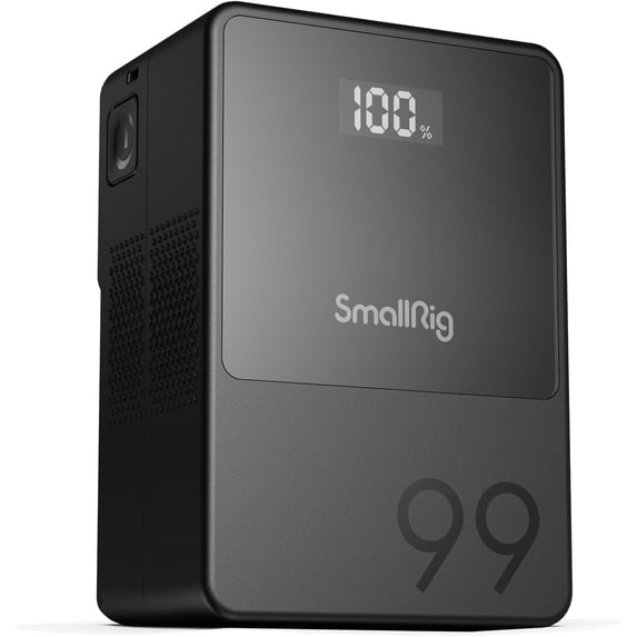 SmallRig VB99 99Wh Mini V-Mount Battery 6700mAh 99Wh 14.8V Mini V-Mount Battery Support 65W PD USB-C Fast Charger, with D-TAP, USB-A, Dual DC Port, OLED Screen, for Camera, Camcorder, Monitor-3580