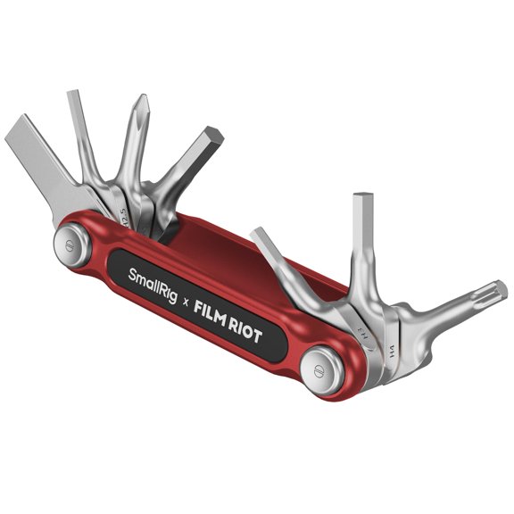 SmallRig x FILM RIOT 7-in-1 Folding Tool Set with Screwdrivers and Hex Key Wrenches, Multiple Angle Positioning, Portable and Compact Design (Red) - 4811