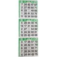 SmallToys 3 on Green Bingo Paper Game Cards 1000 Sheets 4 Inch by