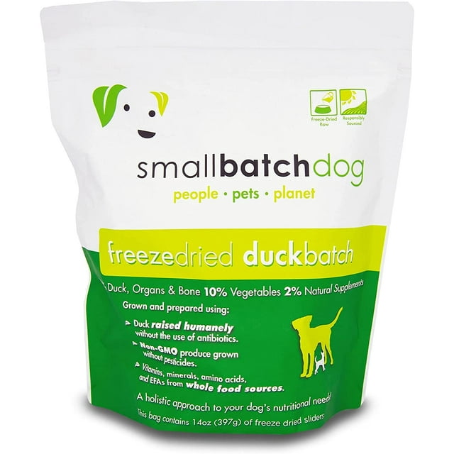 Smallbatch Pets FreezeDried Premium Raw Food Diet for Dogs, Duck