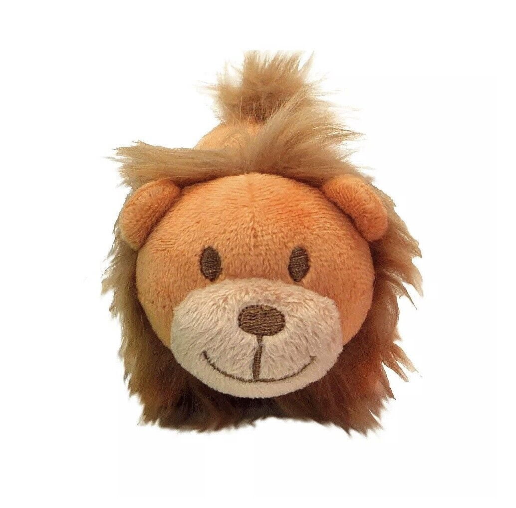 Smaller Breed 4" Dog Toys Animal Themed Adorable Plush Squeaker for Your Lil Pal (Brown Lion)