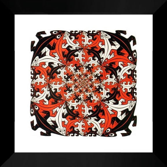 Smaller and Smaller 20x20 Framed Art Print by M.C. Escher