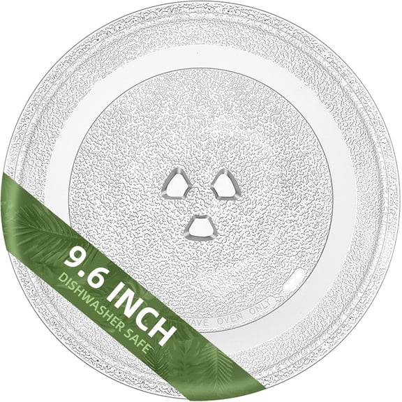 Smallest 9.6 Inch Microwave Plate Replacement Compatible With Panasonic Glass F06016D00XN, 9.6" for Nostalgia 0.7 cu.ft. 700W small retro microwaves