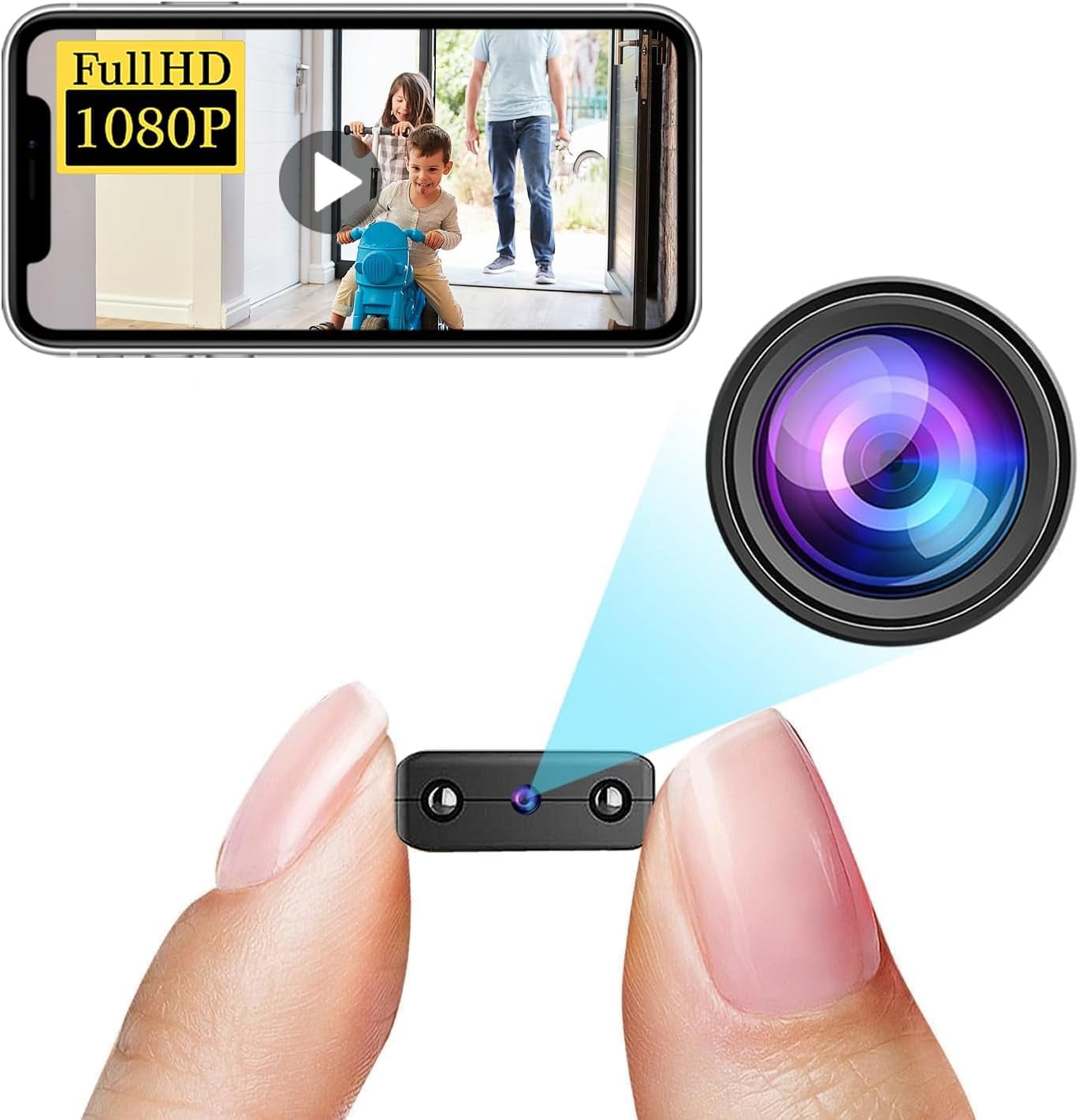 Picture of Smallest Camera,HD1080P Portable Security Camera with Video Recording ...