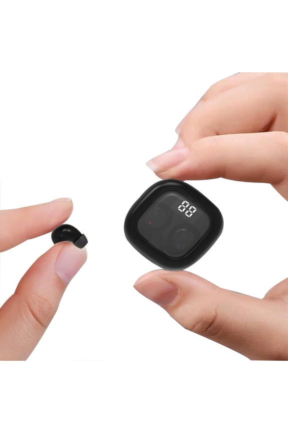 Smallest Invisible Mini Earbuds Wireless Bluetooth, Low Profile Micro Tiny Discreet Hidden Earbuds for Work,Invisible Sleep Wireless Earphone IPX6 Waterproof for Small Ear Canals(Black)