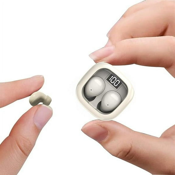 Smallest Invisible Mini Earbuds Wireless Bluetooth, Low Profile Micro Tiny Discreet Hidden Earbuds for Work, Small Headphones, Invisible Sleep Wireless Earphone IPX5 Waterproof for Small Ear Canals