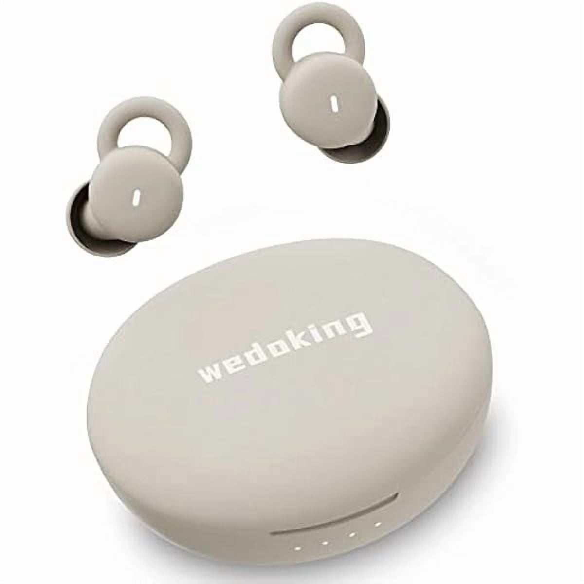 Smallest Invisible Sleep Earbuds Comfortable Noise Blocking Wireless Headphones for Sleeping Bluetooth Flat Ear Buds for Side Sleepers,Tiny Hidden Sleep Buds for Work Sports (Ivory)