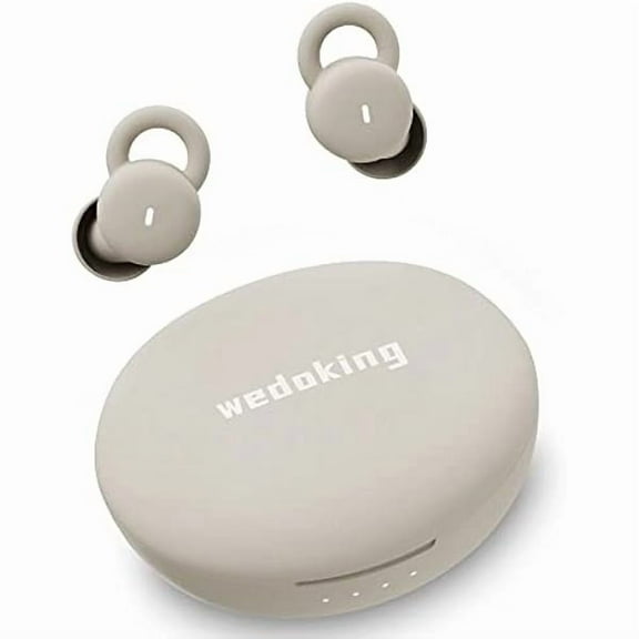 Smallest Invisible Sleep Earbuds Comfortable Noise Blocking Wireless Headphones for Sleeping Bluetooth Flat Ear Buds for Side Sleepers,Tiny Hidden Sleep Buds for Work Sports (Ivory)
