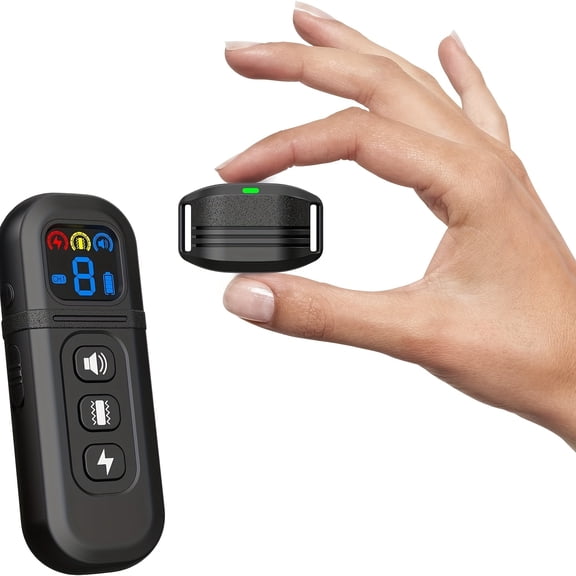 Smallest & Lightest Dog Training Collar for 5-15Lbs Small Dogs, 3 Modes (Shock/Vibration/Sound), 23 Adjustable Levels, Rechargeable (Black)