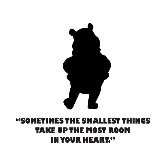 Smallest Things Take Up Most Room Love Quote Inspirational Kids Vinyl Wall Design Wall Art Sticker Designs Vinyl Stickers For Home House Walls Rooms Windows Bedroom Decoration Size (26x26 inch)