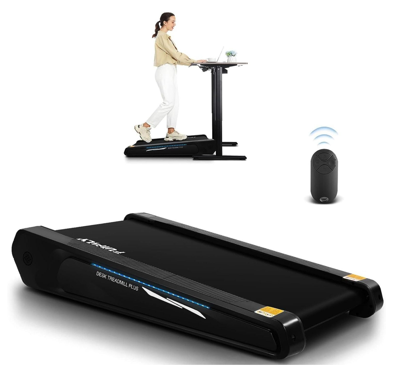 Desk Treadmill Walking Pad, Under , 3 In 1 Portable Treadmill With Remote Control LED Display, 2.5 HP Quiet Walking Jogging Machine For Office Home Walking Pad Treadmill