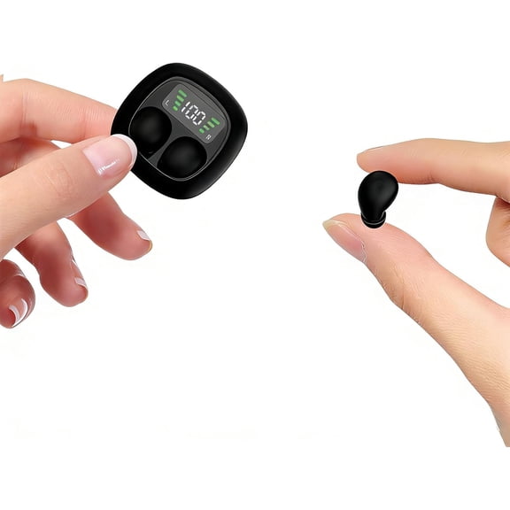 Smallest Wireless Bluetooth Invisible Earbuds - Low Profile, Micro, Discreet Mini Earbuds for Small Ear Canals - Spy Earpiece