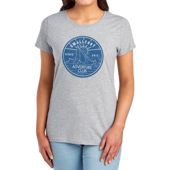 Smallfoot Adventure Club Women's T Shirt, Athletic Heather, X-Large