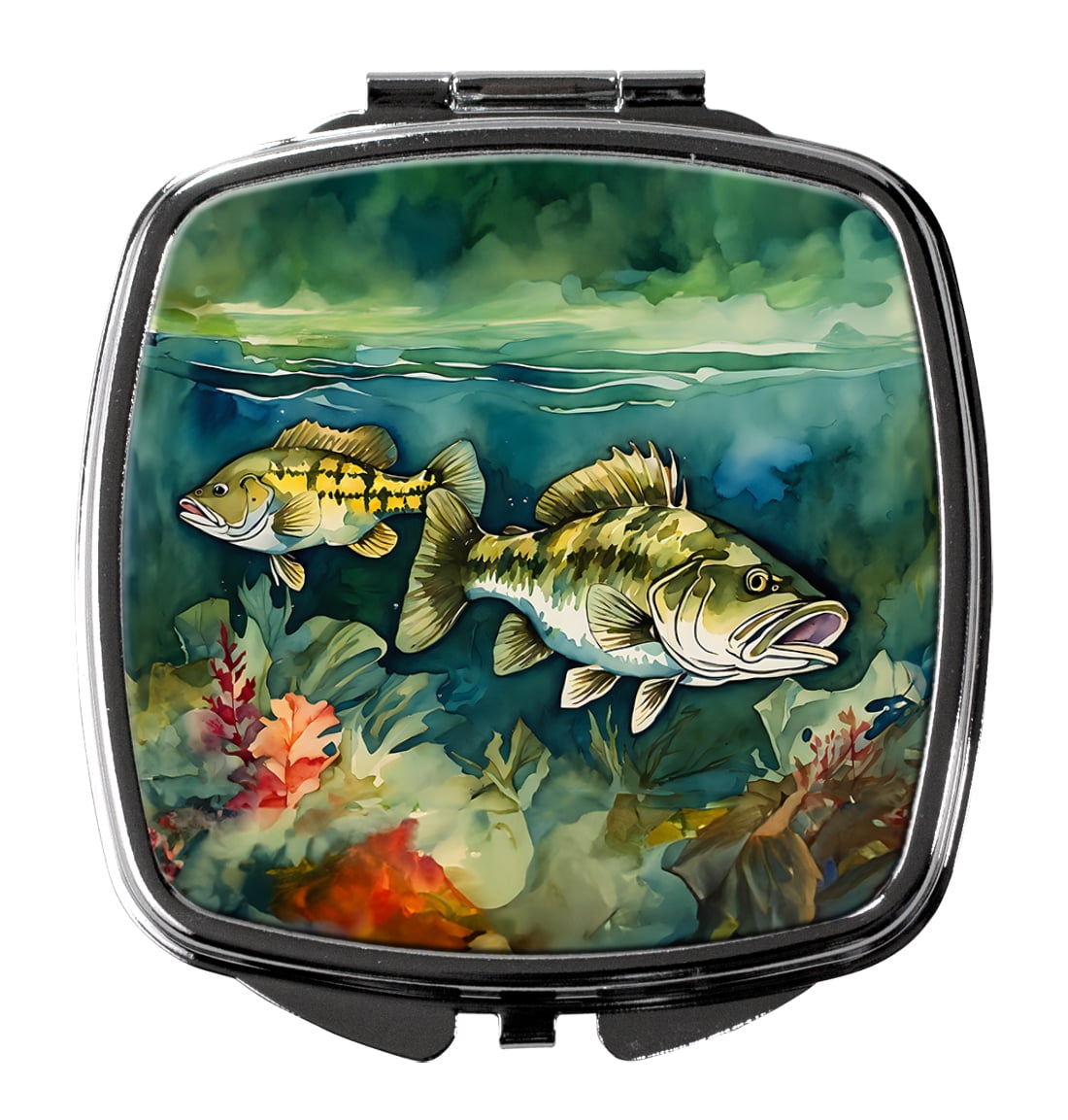 Smallmouth Bass Compact Mirror 2.75 in x 3 in