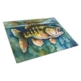 thumbnail image 1 of Smallmouth Bass Glass Cutting Board Large 12 in x 15 in, 1 of 5