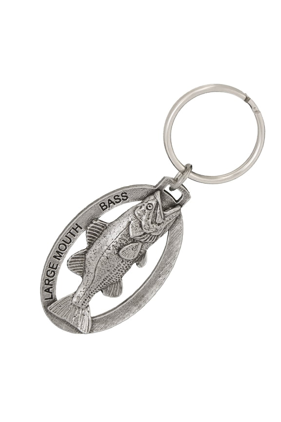 Smallmouth Bass Keychain, Fish, Fishing, F082KC, Fisherman, Key Fob, Key Ring, Keys, Zipper Pull, Luggage Tag, Pewter, Backpack, Over 300 Keychains Designs, Handmade in the USA