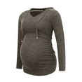thumbnail image 1 of Long Sleeve Pregnancy Shirt Hoodie Maternity Tops Clothes for Women, 1 of 4