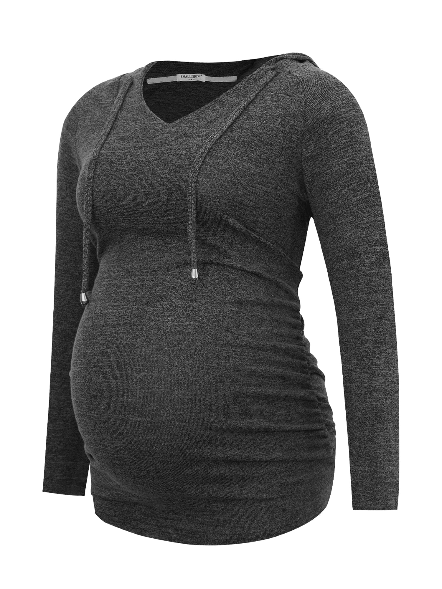 Smallshow Long Sleeve Pregnancy Shirt Hoodie Maternity Tops Clothes for