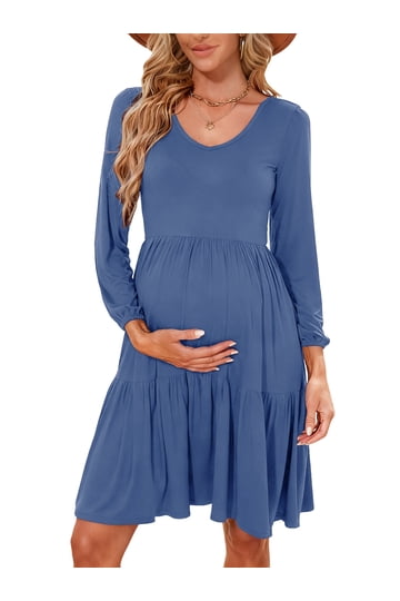 open lace back dress Maternity Photography Dress for Women Chiffon Maxi Party Dresses Elegant Pregnancy  Gown for Baby Shower Photo Shoot Blue at Amazon Women's Clothing store