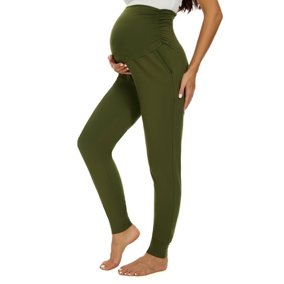 Women's Maternity Jogger Pants Pregnancy Pants with Pockets