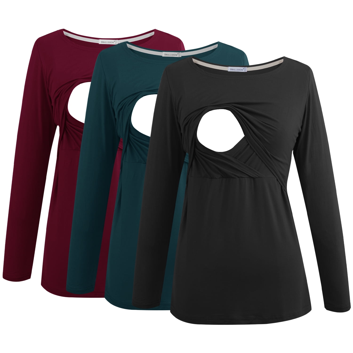 Smallshow Women's Maternity Long Sleeve Breastfeeding Nursing Tops