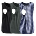 thumbnail image 1 of Women's Maternity Nursing Tank Top Ruched Breastfeeding Clothes 3-Pack, 1 of 6