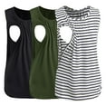 thumbnail image 1 of Women's Maternity Nursing Tank Top Ruched Breastfeeding Clothes 3-Pack, 1 of 6