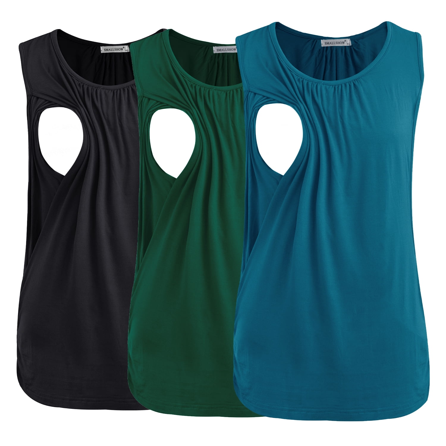 Smallshow Women's Maternity Nursing Tank Top Ruched Breastfeeding ...