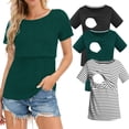 thumbnail image 1 of Women's Maternity Nursing Tops Clothes Breastfeeding T-Shirts 3-Pack, 1 of 7