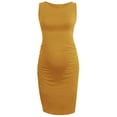thumbnail image 1 of Women's Ruched Maternity Dress Clothes Sleeveless Bodycon Dress, 1 of 5