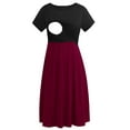 thumbnail image 1 of Women's Short Sleeve Maternity Nursing Dresses Breastfeeding Clothes, 1 of 6
